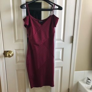 Fashion Nova Open Shoulder Midi Dress